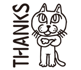 Thank you, cat sticker sticker #7179940