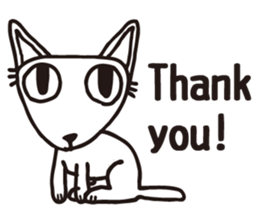 Thank you, cat sticker sticker #7179942