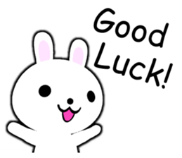 PonTaro's white rabbit (English Version) sticker #7180504