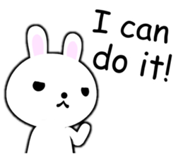 PonTaro's white rabbit (English Version) sticker #7180506