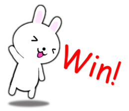 PonTaro's white rabbit (English Version) sticker #7180507