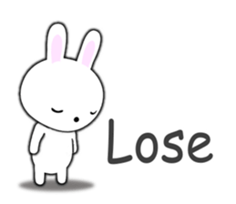 PonTaro's white rabbit (English Version) sticker #7180508