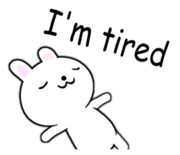 PonTaro's white rabbit (English Version) sticker #7180510