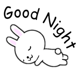 PonTaro's white rabbit (English Version) sticker #7180511