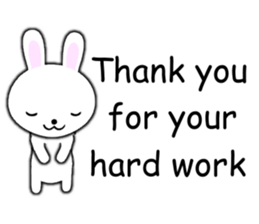 PonTaro's white rabbit (English Version) sticker #7180512