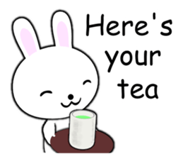 PonTaro's white rabbit (English Version) sticker #7180513