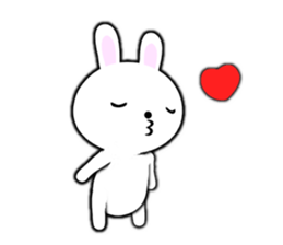 PonTaro's white rabbit (English Version) sticker #7180515