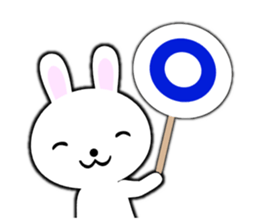 PonTaro's white rabbit (English Version) sticker #7180518