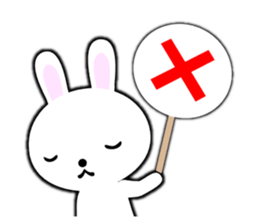 PonTaro's white rabbit (English Version) sticker #7180519
