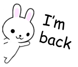 PonTaro's white rabbit (English Version) sticker #7180529