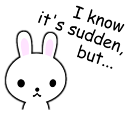 PonTaro's white rabbit (English Version) sticker #7180532