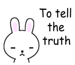 PonTaro's white rabbit (English Version) sticker #7180533