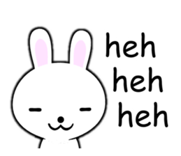 PonTaro's white rabbit (English Version) sticker #7180534
