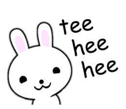 PonTaro's white rabbit (English Version) sticker #7180535