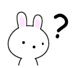 PonTaro's white rabbit (English Version) sticker #7180536