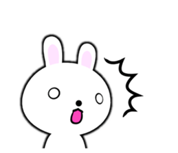 PonTaro's white rabbit (English Version) sticker #7180537