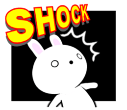 PonTaro's white rabbit (English Version) sticker #7180538