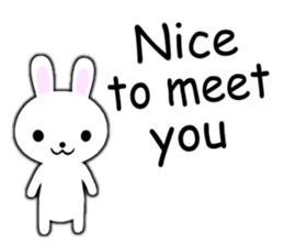 PonTaro's white rabbit (English Version) sticker #7180540