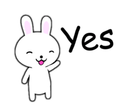 PonTaro's white rabbit (English Version) sticker #7180541