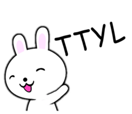 PonTaro's white rabbit (English Version) sticker #7180542