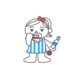 Summer ribbon girl sticker #7180704