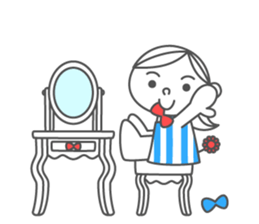 Summer ribbon girl sticker #7180705