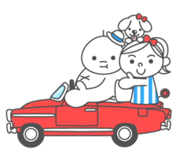 Summer ribbon girl sticker #7180712