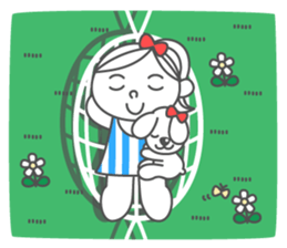 Summer ribbon girl sticker #7180718