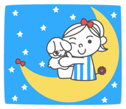 Summer ribbon girl sticker #7180719