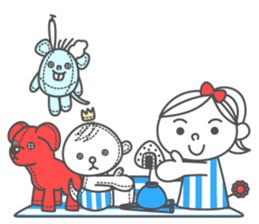 Summer ribbon girl sticker #7180721