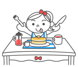 Summer ribbon girl sticker #7180722