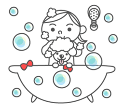 Summer ribbon girl sticker #7180726