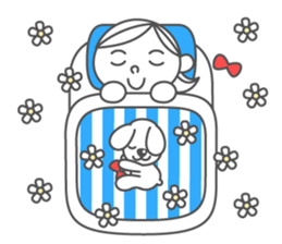 Summer ribbon girl sticker #7180727