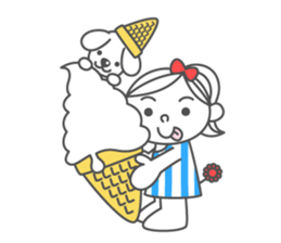 Summer ribbon girl sticker #7180731