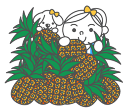 Summer ribbon girl sticker #7180732