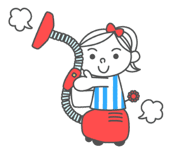 Summer ribbon girl sticker #7180734