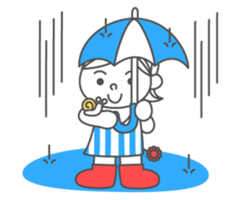 Summer ribbon girl sticker #7180735