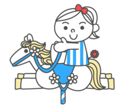Summer ribbon girl sticker #7180736