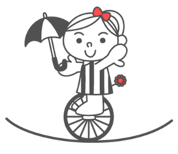 Summer ribbon girl sticker #7180739