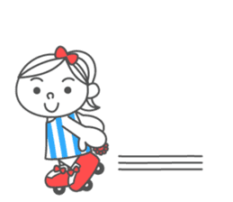 Summer ribbon girl sticker #7180740