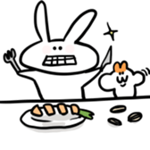 Hagishiriusagichan and hamugoro sticker #7180766