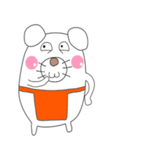 Cute & healing transparent dog sticker #7182897