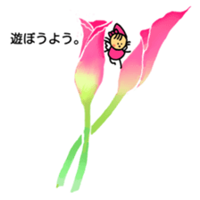 Flowers and a fairy sticker #7182931