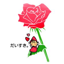 Flowers and a fairy sticker #7182938