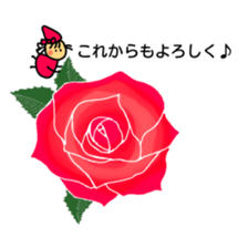 Flowers and a fairy sticker #7182942