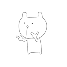 Cute & healing transparent bear sticker #7183264