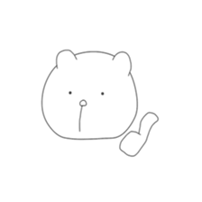 Cute & healing transparent bear sticker #7183282