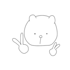 Cute & healing transparent bear sticker #7183283