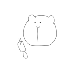 Cute & healing transparent bear sticker #7183284