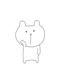 Cute & healing transparent bear sticker #7183286